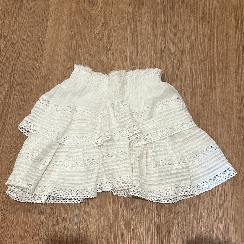 Aerie White Lace Mini Skirt